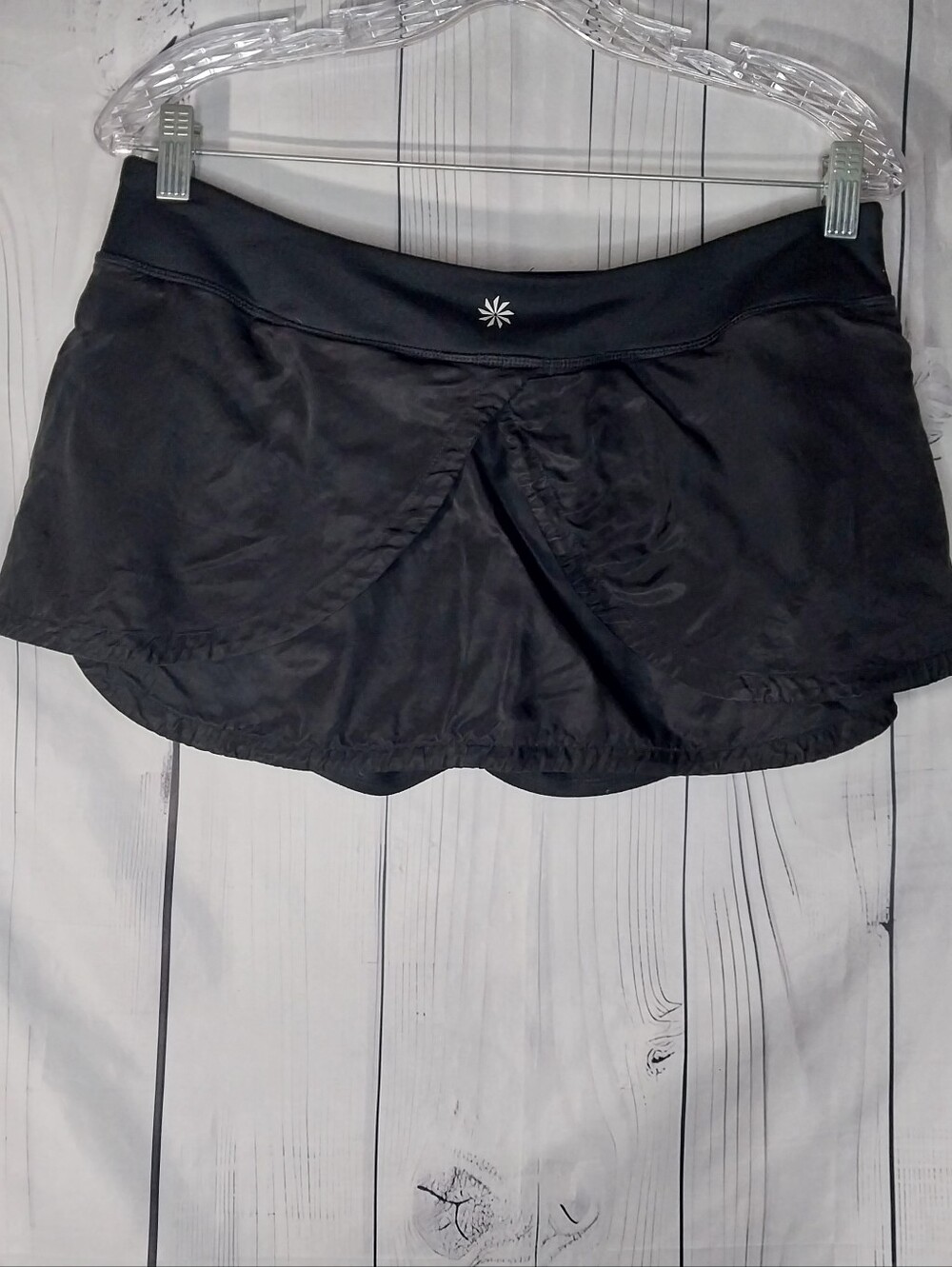 Athleta 2-in-1 Layered Black Running Athletic Casual Minimalist Shorts / Skorts - Picture 4 of 6